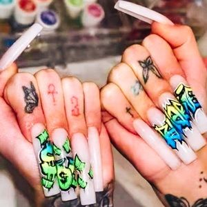 Long Coffin Press On Nails (Downtown)